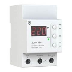 Voltage relay for a house or apartment, Zubr D50t, 50A thermal protection Zubr, 50, 1 ф.